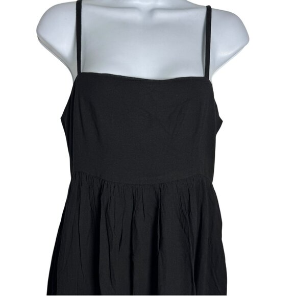 Natural Life Black Linen Blend Maxi Dress Womens Size Small NWT Adjustable Strap - Picture 4 of 10